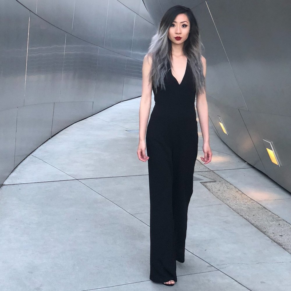Criss Cross Back Wide Leg Jumpsuit, Small/ Medium